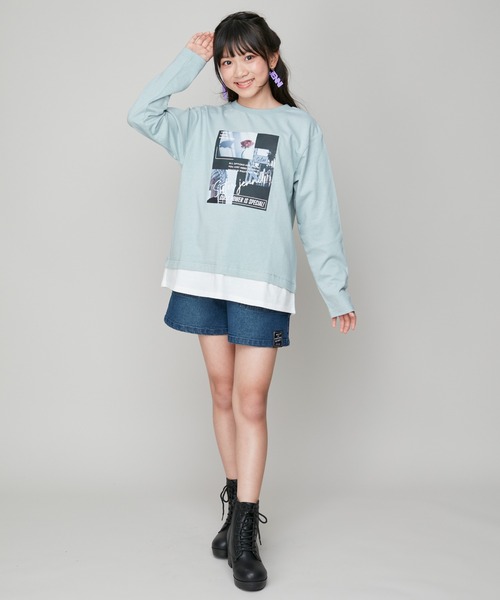 SISTER JENNI(SISTER JENNI)の「【ストレッチ素材・ウエスト調整可】バックルベルトデニムショーパン(デニムパンツ・キッズ・ネイビー/ブルー・130cm/140cm/150cm/160cm)」の5枚目の写真