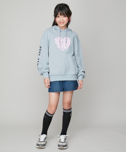 SISTER JENNI(SISTER JENNI)の「【ストレッチ素材・ウエスト調整可】バックルベルトデニムショーパン(デニムパンツ・キッズ・ネイビー/ブルー・130cm/140cm/150cm/160cm)」の9枚目の写真