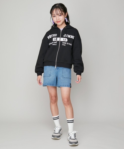 SISTER JENNI(SISTER JENNI)の「【ストレッチ素材・ウエスト調整可】バックルベルトデニムショーパン(デニムパンツ・キッズ・ネイビー/ブルー・130cm/140cm/150cm/160cm)」の12枚目の写真