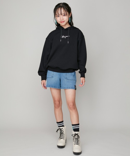 SISTER JENNI(SISTER JENNI)の「【ストレッチ素材・ウエスト調整可】バックルベルトデニムショーパン(デニムパンツ・キッズ・ネイビー/ブルー・130cm/140cm/150cm/160cm)」の21枚目の写真