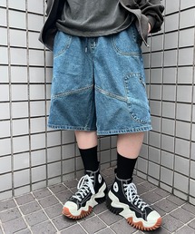 Figments | ZIPワイドハーフデニムパンツ(デニムパンツ)