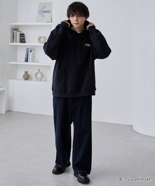 STAR WARS（スターウォーズ）の「STAR WARS/スターウォーズ 別注 ヴィンテージライクバックプリント オーバーサイズ ラグランパーカー（パーカー・レディース・ブラック系/ブラック/グレー系/アッシュグレー・L/M）」の18枚目の写真