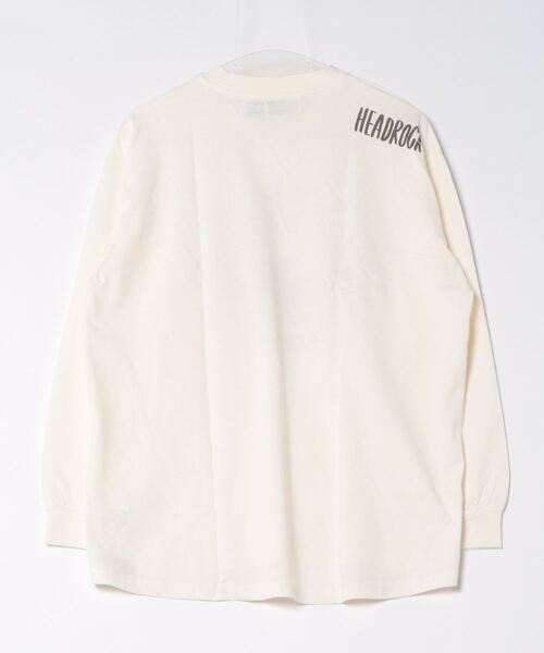 HEAD ROCK（ヘッドロック）の「HEADROCK/ヘッドロック 長袖オーバーサイズTシャツ（大人）（Tシャツ/カットソー・レディース・オフホワイト/杢グレー/スミクロ・160cm/170cm/180cm）」の4枚目の写真