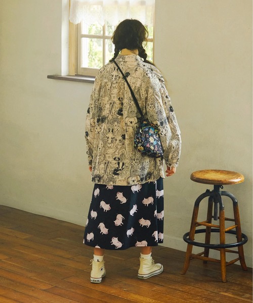 【セール】ブタ/レオパードゲッコー ウエストリブスカート W（スカート）｜go slow caravan（ゴースローキャラバン）