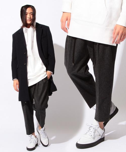 MONKEY TIME（モンキータイム）の「＜monkey time＞∴ FLANO 2P WIDE DR ANKL/パンツ◆（その他パンツ・メンズ・ダークグレー/ブラック・LARGE/MEDIUM/SMALL）」の2枚目の写真