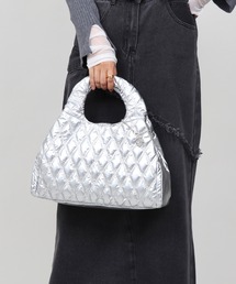 【軽量】2WAY ロングショルダー付き キルティング ミニボストン