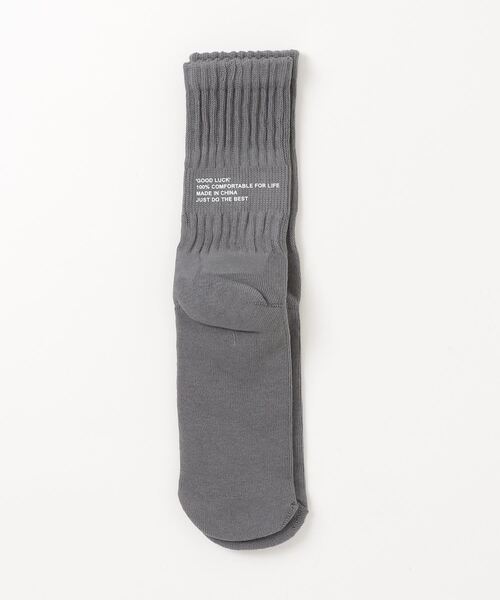 CALIFORNIA OUTFITTERS（カリフォルニア アウトフィッターズ）の「3-8E28 バック 英字ポイント くしゅくしゅ リブソックス（ソックス/靴下・レディース・チャコール/ホワイト/ブラック・ONESIZE）」の7枚目の写真