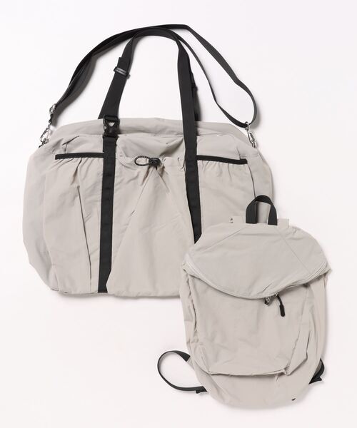Q(キュー)の「リュックセットトラベルボストン(ボストンバッグ・レディース・ライトグレー/カーキ・MEDIUM)」の17枚目の写真