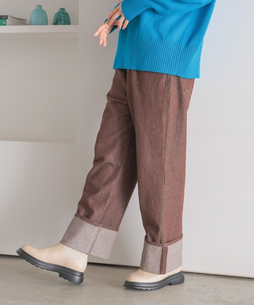 studio CLIP（スタディオクリップ）の「デニムライクパンツ[プチ・トールサイズあり]（デニムパンツ・レディース・ブラウン/ブラック/アイボリー・TF/PF/LARGE/MEDIUM）」の15枚目の写真