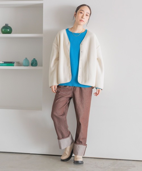 studio CLIP（スタディオクリップ）の「デニムライクパンツ[プチ・トールサイズあり]（デニムパンツ・レディース・ブラウン/ブラック/アイボリー・TF/PF/LARGE/MEDIUM）」の16枚目の写真