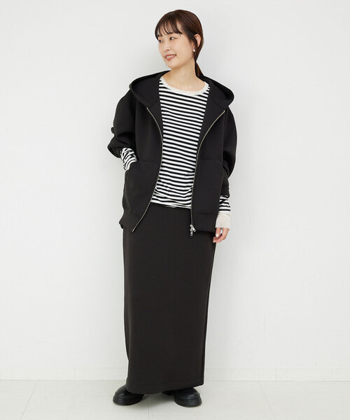 SLOBE IENA（スローブイエナ）の「《追加7》レイヤードスリーブロンTEE（Tシャツ/カットソー・レディース・ブラック系その他/アイボリー/ホワイト・FREE）」の8枚目の写真