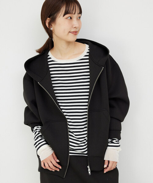 SLOBE IENA（スローブイエナ）の「《追加7》レイヤードスリーブロンTEE（Tシャツ/カットソー・レディース・ブラック系その他/アイボリー/ホワイト・FREE）」の10枚目の写真