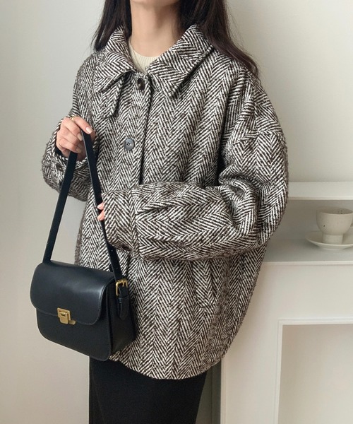 セール】ミックスヘリンボーンジャケット[高身長サイズMT有り