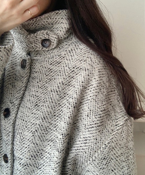 セール】ミックスヘリンボーンジャケット[高身長サイズMT有り]（ステン