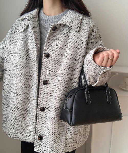 セール】ミックスヘリンボーンジャケット[高身長サイズMT有り]（ステン