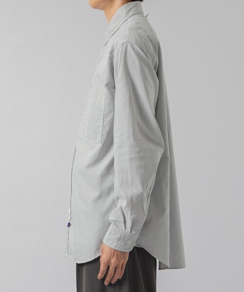 THE NORTH FACE PURPLE LABEL（ザ ノースフェイス パープルレーベル）の「【THE NORTH FACE PURPLE LABEL/ザノースフェイスパープルレーベル】Button Down Striped Field Shirt（シャツ/ブラウス・メンズ・グレー/サックスブルー・M/L）」の11枚目の写真