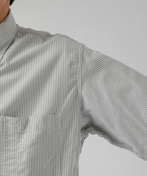 THE NORTH FACE PURPLE LABEL（ザ ノースフェイス パープルレーベル）の「【THE NORTH FACE PURPLE LABEL/ザノースフェイスパープルレーベル】Button Down Striped Field Shirt（シャツ/ブラウス・メンズ・グレー/サックスブルー・M/L）」の16枚目の写真