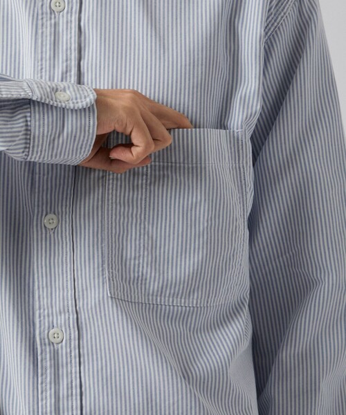 THE NORTH FACE PURPLE LABEL（ザ ノースフェイス パープルレーベル）の「【THE NORTH FACE PURPLE LABEL/ザノースフェイスパープルレーベル】Button Down Striped Field Shirt（シャツ/ブラウス・メンズ・グレー/サックスブルー・M/L）」の6枚目の写真