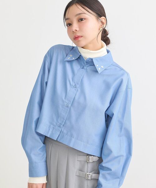 ブラウス シャツ レギュラーカラー2WAYシャツ レディース セール】2wayレングスレギュラーカラーシャツ（シャツ/ブラウス