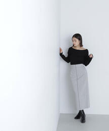 NATURAL BEAUTY BASIC（ナチュラルビューティーベーシック）の「◇ツイーディーラメナロースカート（スカート・レディース）」