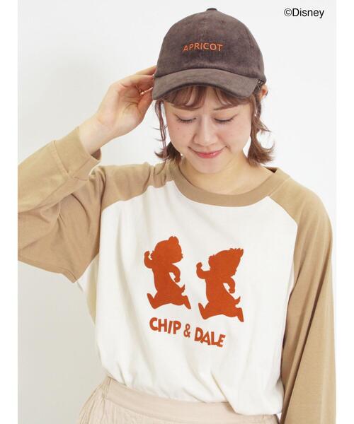 Samansa Mos2（サマンサ モスモス）の「【Disney】ミッキー&フレンズ/ラグランスリーブカットソー（Tシャツ/カットソー・レディース・オフホワイト/チャコールグレー/キナリ・F）」の3枚目の写真