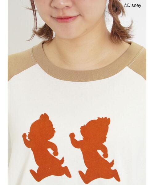 Samansa Mos2（サマンサ モスモス）の「【Disney】ミッキー&フレンズ/ラグランスリーブカットソー（Tシャツ/カットソー・レディース・オフホワイト/チャコールグレー/キナリ・F）」の20枚目の写真