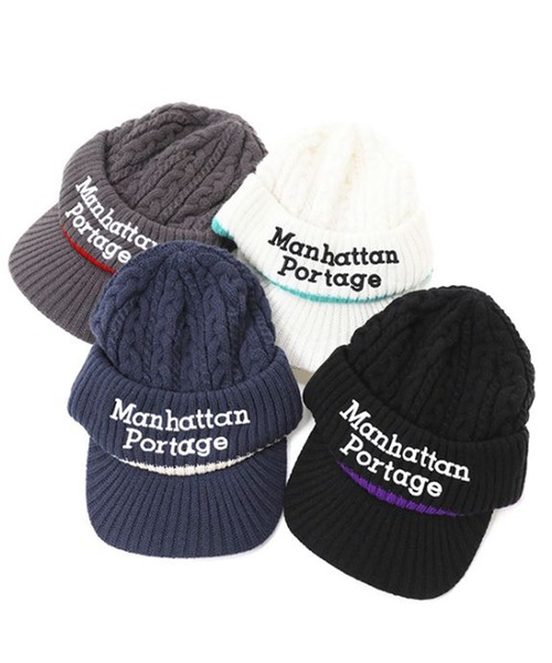 Manhattan Portage（マンハッタンポーテージ）の「Manhattan Portage/マンハッタンポーテージ ビーニー OSLO KNIT CAP MP286（ニットキャップ/ビーニー・メンズ・ブラック/ホワイト・FREE）」の10枚目の写真