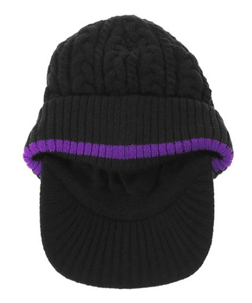 Manhattan Portage（マンハッタンポーテージ）の「Manhattan Portage/マンハッタンポーテージ ビーニー OSLO KNIT CAP MP286（ニットキャップ/ビーニー・メンズ・ブラック/ホワイト・FREE）」の4枚目の写真