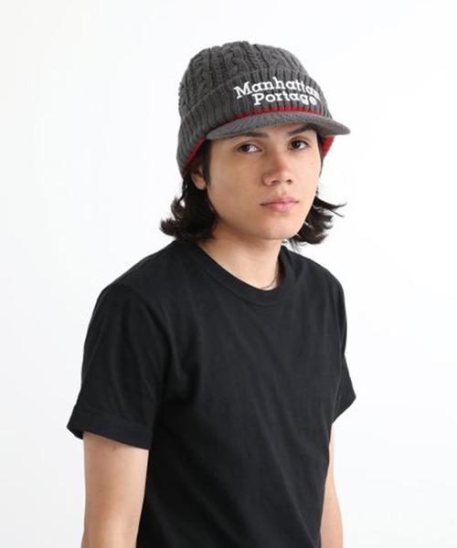 Manhattan Portage（マンハッタンポーテージ）の「Manhattan Portage/マンハッタンポーテージ ビーニー OSLO KNIT CAP MP286（ニットキャップ/ビーニー・メンズ・ブラック/ホワイト・FREE）」の8枚目の写真