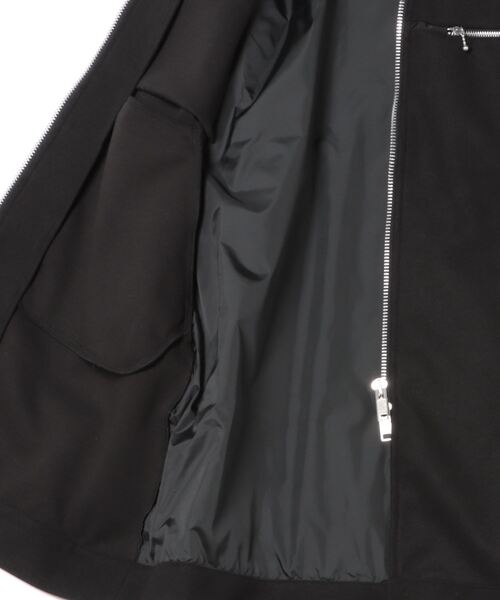 gomme（ゴム）の「ミルドジャージ　ロングライダースジャケット（ライダースジャケット・レディース・ブラック・MEDIUM）」の20枚目の写真