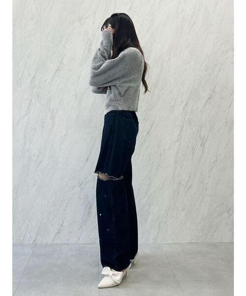 CALNAMUR（カルナムール）の「SPARKLE SHAGGY KNIT/スパークルシャギーニット（ニット/セーター・レディース・ラベンダー/シルバー/ゴールド・FREE）」の8枚目の写真