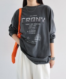CRONYロゴプリント長袖Tシャツ