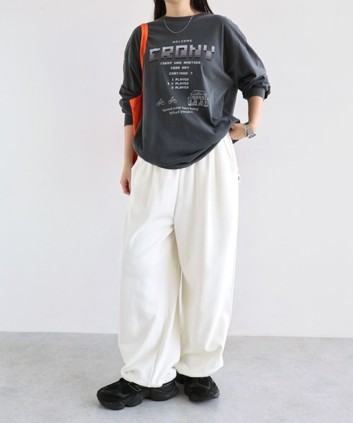 ANME（アンメ）の「CRONYロゴプリント長袖Tシャツ（Tシャツ/カットソー・レディース・グレー系その他/ブラック系その他2/ブラック系その他/グレー系その他2・M/L）」の10枚目の写真