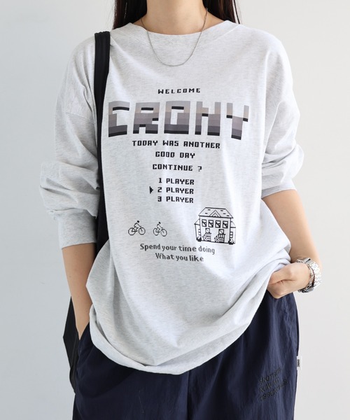 ANME（アンメ）の「CRONYロゴプリント長袖Tシャツ（Tシャツ/カットソー・レディース・グレー系その他/ブラック系その他2/ブラック系その他/グレー系その他2・M/L）」の12枚目の写真