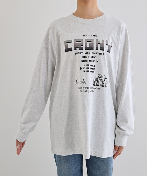 ANME（アンメ）の「CRONYロゴプリント長袖Tシャツ（Tシャツ/カットソー・レディース・グレー系その他/ブラック系その他2/ブラック系その他/グレー系その他2・M/L）」の22枚目の写真