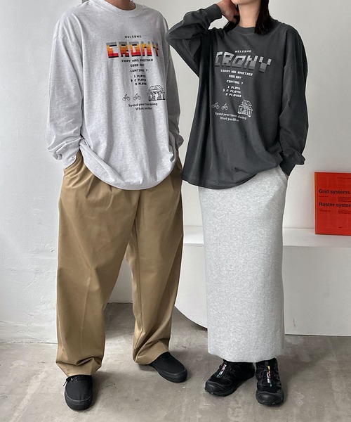 CRONYロゴプリント長袖Tシャツ（Tシャツ/カットソー）｜ANME