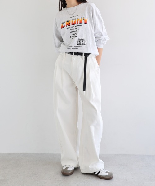 ANME（アンメ）の「CRONYロゴプリント長袖Tシャツ（Tシャツ/カットソー・レディース・グレー系その他/ブラック系その他2/ブラック系その他/グレー系その他2・M/L）」の7枚目の写真