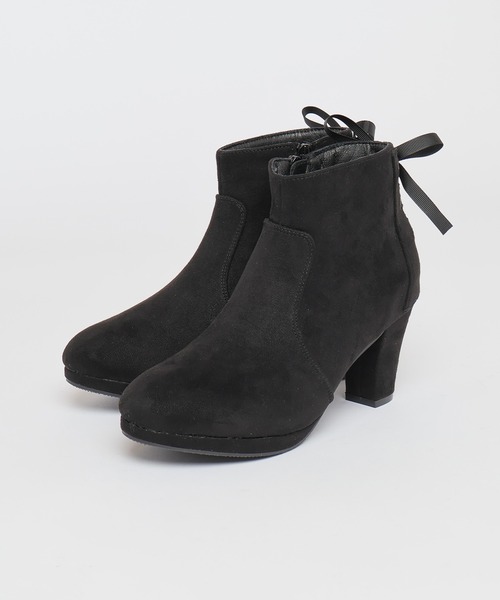 Honeys(ハニーズ)の「バックレースアップブーツ(ブーツ・レディース・チャコール/アイボリー/ブラック・S/M/L/LL)」の6枚目の写真