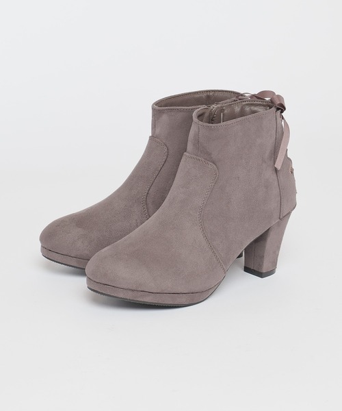 Honeys(ハニーズ)の「バックレースアップブーツ(ブーツ・レディース・チャコール/アイボリー/ブラック・S/M/L/LL)」の9枚目の写真