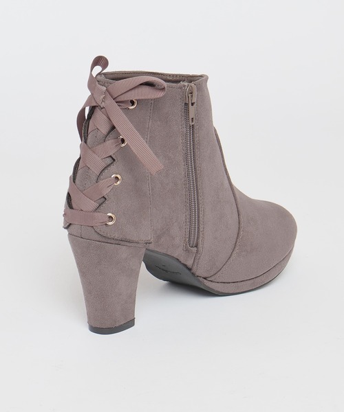 Honeys(ハニーズ)の「バックレースアップブーツ(ブーツ・レディース・チャコール/アイボリー/ブラック・S/M/L/LL)」の11枚目の写真