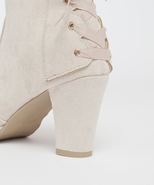 Honeys(ハニーズ)の「バックレースアップブーツ(ブーツ・レディース・チャコール/アイボリー/ブラック・S/M/L/LL)」の19枚目の写真