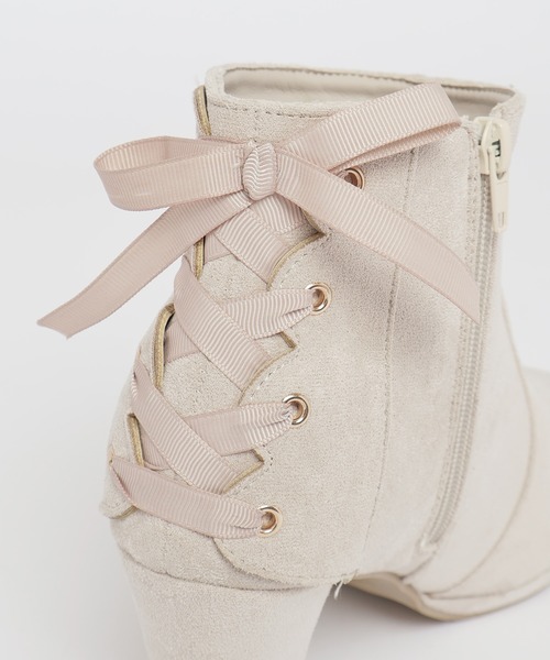 Honeys(ハニーズ)の「バックレースアップブーツ(ブーツ・レディース・チャコール/アイボリー/ブラック・S/M/L/LL)」の20枚目の写真