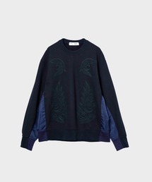 【TOGA TOO/トーガトゥー】Embroidery sweatshirt/エンブロイダリースウェットシャツ