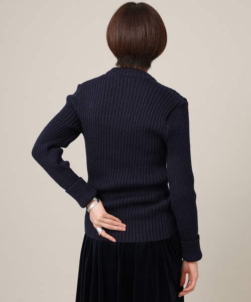 Curensology(カレンソロジー)の「Curensology(カレンソロジー)/【Miller Rayner】リブクルーネックプルオーバー(ニット/セーター・レディース・ネイビー・FREE)」の5枚目の写真