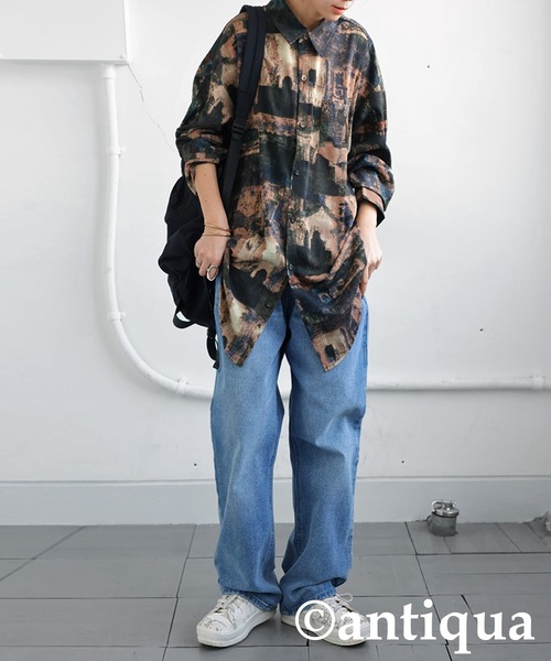 antiqua(アンティカ)の「ヴィンテージ柄シャツ(シャツ/ブラウス・レディース・マルチ・ONESIZE)」の4枚目の写真