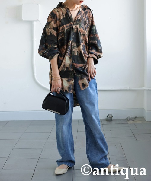 antiqua(アンティカ)の「ヴィンテージ柄シャツ(シャツ/ブラウス・レディース・マルチ・ONESIZE)」の7枚目の写真