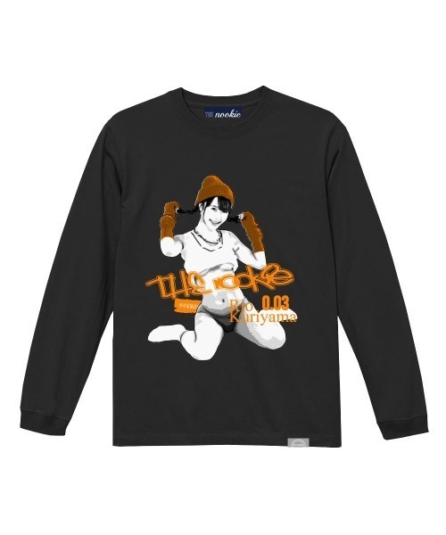 THE Nookie(ザヌーキー)の「【W】【it】【THE nookie LOVE Rio Kuriyama】PORTRAIT L/S TEE(Tシャツ/カットソー・メンズ・ホワイト/ブラック・LARGE)」の1枚目の写真