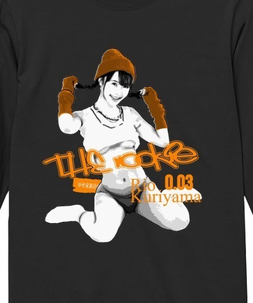 THE Nookie(ザヌーキー)の「【W】【it】【THE nookie LOVE Rio Kuriyama】PORTRAIT L/S TEE(Tシャツ/カットソー・メンズ・ホワイト/ブラック・LARGE)」の6枚目の写真