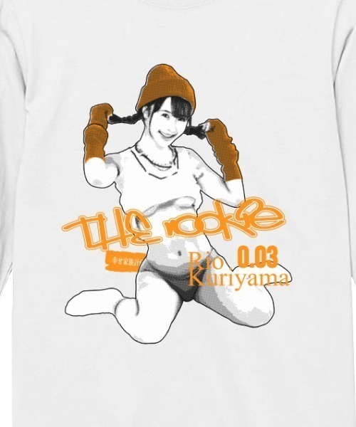THE Nookie(ザヌーキー)の「【W】【it】【THE nookie LOVE Rio Kuriyama】PORTRAIT L/S TEE(Tシャツ/カットソー・メンズ・ホワイト/ブラック・LARGE)」の7枚目の写真