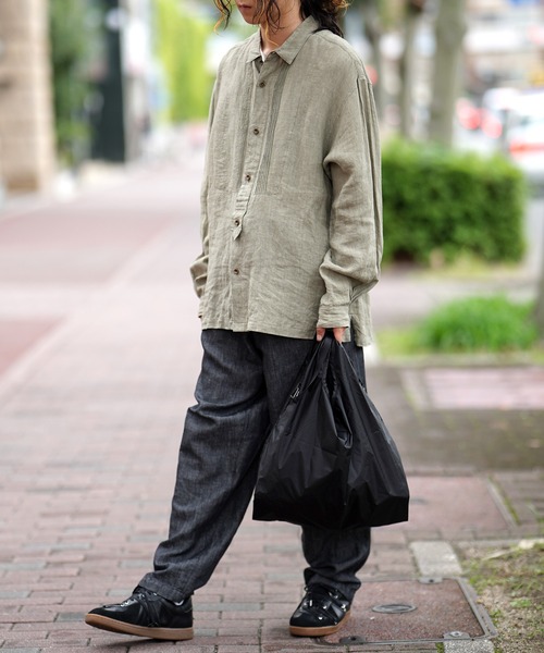 BURLAP OUTFITTER(バーラップアウトフィッター)の「BURLAP OUTFITTER バーラップアウトフィッター 別注 トートバッグ(エコバッグ/サブバッグ・メンズ・ブラック/ホワイト・FREE)」の8枚目の写真